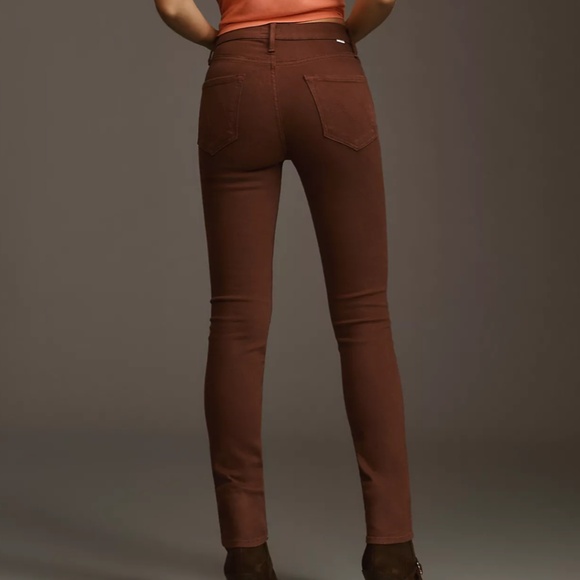 NWT Mother | Red Wine The Dazzler Mid-Rise Straight Leg Jean Pant, 27 - Picture 2 of 11